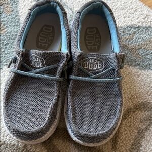 Hey Dude Kids Blue and Gray Moccasins